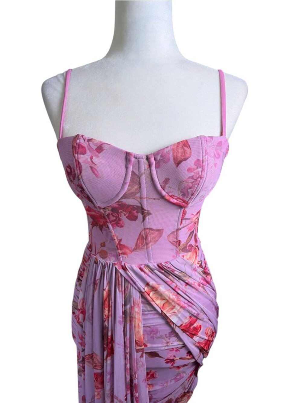 PatBo floral haze bustier mini dress SZ 2 Wedding Guest Look Cocktail Dress - Picture 10 of 15